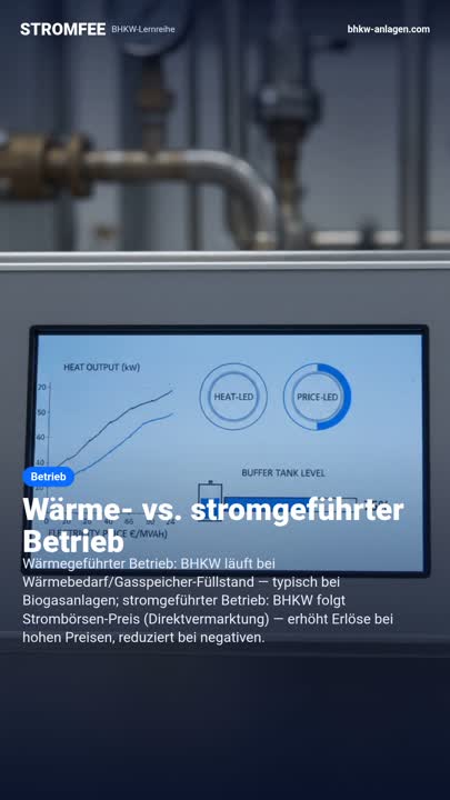 Wärme- vs. stromgeführter Betrieb