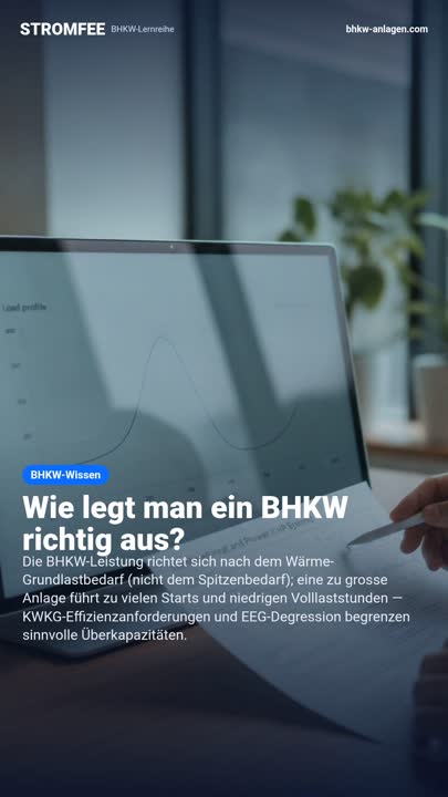 Wie legt man ein BHKW richtig aus?