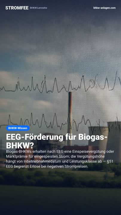 EEG-Förderung für Biogas-BHKW?