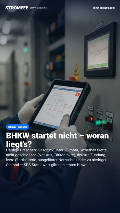 BHKW startet nicht – woran liegt's?