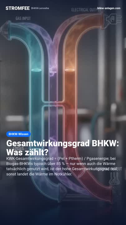 Gesamtwirkungsgrad BHKW: Was zählt?