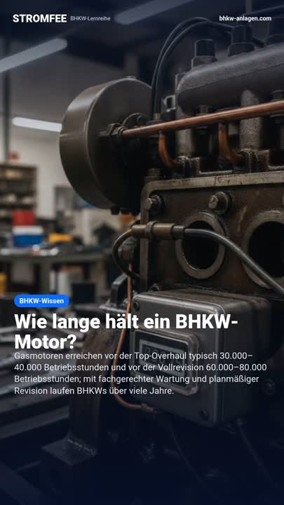 Wie lange hält ein BHKW-Motor?