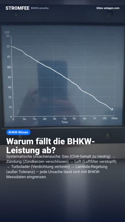 Warum fällt die BHKW-Leistung ab?