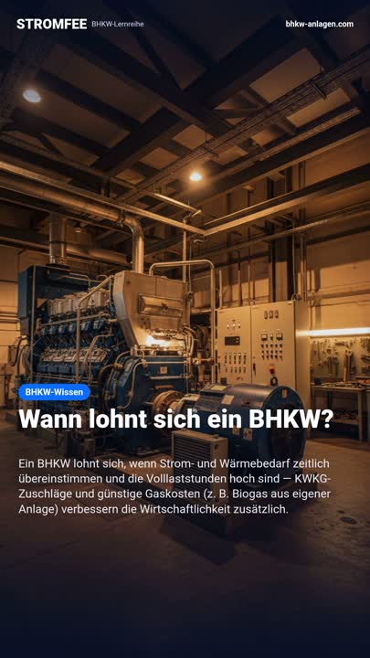 Wann lohnt sich ein BHKW?