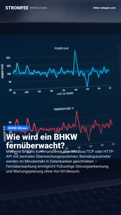 Wie wird ein BHKW fernüberwacht?