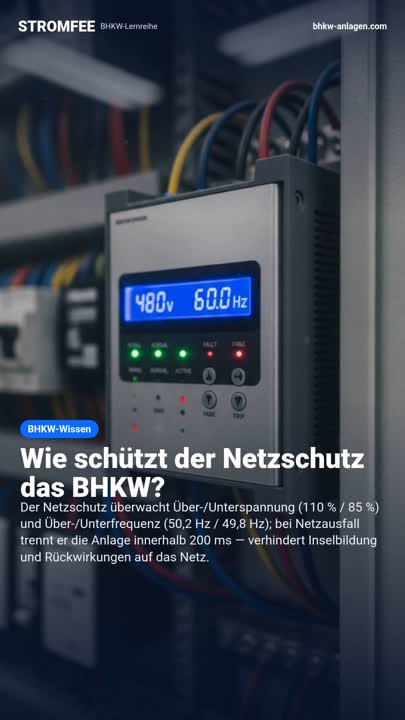 Wie schützt der Netzschutz das BHKW?