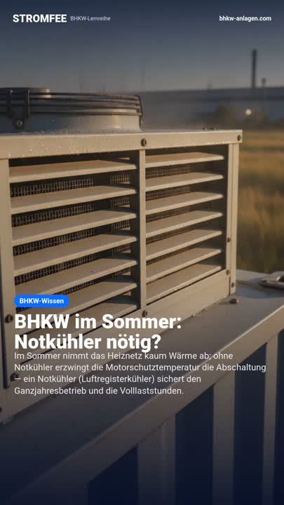 BHKW im Sommer: Notkühler nötig?