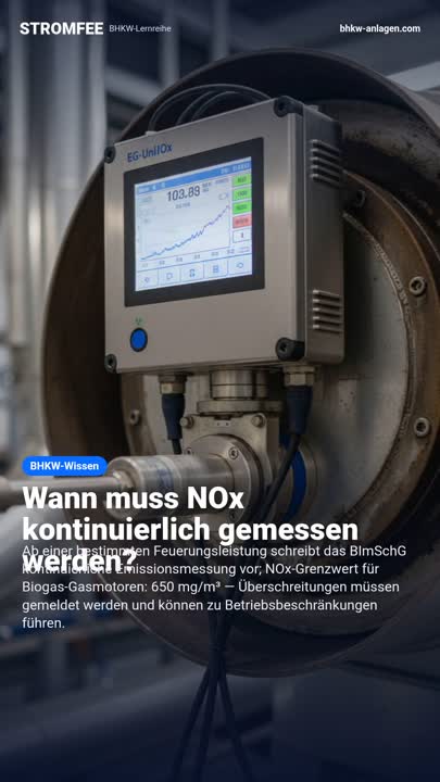 Wann muss NOx kontinuierlich gemessen werden?