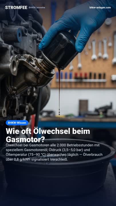 Wie oft Ölwechsel beim Gasmotor?