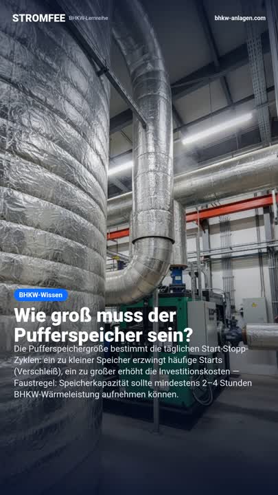 Wie groß muss der Pufferspeicher sein?